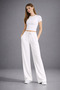 Women’s Linen Blend High-Waist Wide-Leg Pocketed Palazzo Pants - 2