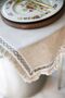 Beige Linen Runner with Tassels (120X50) - 3