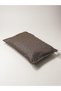 Serrated Dark Brown Rectangular Throw Pillow Cover (30X50) - 3
