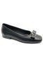 Albatros Genuine Leather Orthopedic Women's Casual Ballerina Shoes Black - 3