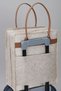 Felt Shoe Bag with Leather Handles, Travel Shoe Bag Suitcase Over Shoe Bag Ayakka - 4