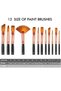 12 Pieces Painting Acrylic Watercolor Oil Painting Brush Set - 5