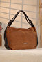 Tan Color / Suede Leather Bag - 40111, Original Leather , Bag , Inner and Outer Pocketed - 3