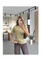 Premium Series Crew Neck Cotton Oil Green Basic Tshirt - 6