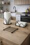 Service Presentation Set Towel Holder Napkin Holder Trivet Full Shiny Stainless Steel Set of 3 Kitchen