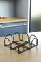 Service Presentation Set Towel Holder Napkin Holder Trivet Full Shiny Stainless Steel Set of 3 Kitchen - 5