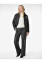 Stand Collar Long Sleeve Zippered Cashmere Jacket - 2