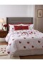 Elastic Sheet Duvet Cover Set Double Size Heart Pattern -Valentine's Day Concept 100% Cotton