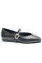 Hermit Genuine Leather Orthopedic Women's Casual Ballerina Shoes Black - 2