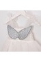 Silver Angel Girl's Dress with Angel Wings - 3
