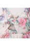 April Floral Print Cut-Out Detail Bag Accessorized Girls' Dress - 4