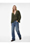 Long Sleeve Ruffled V-Neck Front Tie-Up Chiffon Blouse - 2