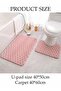 2 Pieces Bathroom Rugs Mat Super Soft Water Absorbent Microfiber Non-Slip Quick Drying Bath Tub Mat - 2