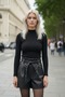 Women's Long Sleeve Turtleneck Corded Fabric Badi - 6