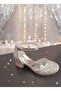 Silver Shiny Children's Karniyarik Heelled Evening Shoes - 2