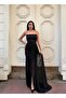 Scuba Strapless Long Dress 583382 Black - 3