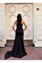 Scuba Strapless Long Dress 583382 Black - 4