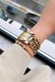 Special Boxed Women's Wristwatch 3 Atm Water Resistant Gold Color Chain Steel Band + Bracelet Hmb3004C1 - 4