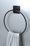 Adhesive Black Long Towel Rack Round Towel Holder Towel Rack WC Toilet Paper Holder 3-Piece Bathroom Set - 6