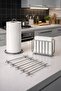 Service Presentation Set Towel Holder Napkin Holder Trivet Full Shiny Stainless Steel Set of 3 Kitchen - 4