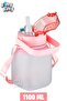 Tritan 1100 Ml Children's Water Bottle with Strap-With/Without Straw-With Sticker Gift - 2