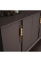 Petra Striped Metal Handle 32mm Bronze Cabinet Door Tv Unit Modern Drawer Furniture Handle Nightstand - 3
