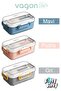 Single Layer Double Compartment Bento Lunch Box New Generation Lunch Box for Office-School Stainless Steel 58 - 7