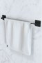 Adhesive Black Blow Dryer Hanger and Long Towel Rack Practical Set of 2 - 5