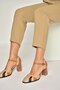 Y398360103 Genuine Leather Thick Heeled Women's Slippers - 4
