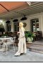 Women's Casual Wrinkled Textured Long Kimono Jacket and Pants Set – Seasonal Oversize Comfortable Set - 7