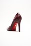 Burgundy Faux Leather Stiletto Heeled Shoes Pointed Toe Classic Evening Women's Shoes Tokyova - 4