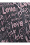 Love Written Patterned Double Duvet Cover Set – Gray Ground with Powder Detail, 4-Piece Set - 2