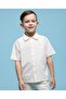 Boys Beige Jacquard Shirt and Shorts Set - 5