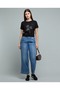Embellished T-Shirt with Crew Neck and Short Sleeves - 2