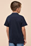 Solid T-Shirt with Stand Collar and Short Sleeves - 5