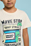 Printed T-Shirt with Crew Neck and Short Sleeves - 6