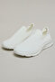 Women Ivory Textured Knitted Slip On Shoes - 3