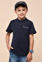 Solid T-Shirt with Stand Collar and Short Sleeves - 4