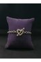 Heart Love Themed Women's Steel Bracelet with Stones for Lover Stylish New Gift Special Day Jewelry Accessory - 2