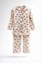 Ecru Red Floral Girls' Pajamas - 2