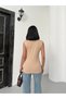 Women's Cotton 3-Piece Black, Beige, Bitter Brown Crew Neck Sleeveless Bodysuit Zero Sleeve Bodysuit Cotton Zero Neck - 3