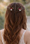 Handmade Floral Crystal Wire Hairpin (Bride – Engagement – Henna)
