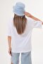 Women's Print Detailed Crew Neck Oversize T-Shirt - 260063 - 5