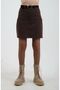 Coffee belted mini skirt - 3