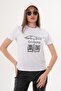 Women's Printed Detailed Crew Neck T-Shirt - 260069 - 2