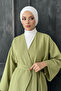 Green Women's Belted Kimono 1177-Tes - 5