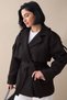 Kolu Apolet Kaşe Bitter Brown Short Coat - 2