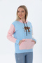 🧥   Women's Hooded Sweatshirt – Pastel Color Block - 6