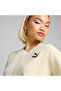 Womens T7 Knitted V-Neck Crew Pullover - Beige - 2