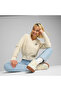 Womens T7 Knitted V-Neck Crew Pullover - Beige - 3